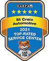 CarFax 2021 Top-Rated Service Center | St Croix Automotive